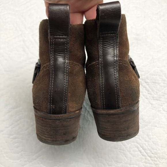 Ugg Wright Belted Bootie Brown Suede Womens Sz 6 - Picture 5 of 8